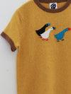 YANYAN KNITS Fall/Winter 2025 Collection: Goose-themed T-shirt/Skirt Set (YYK-YYW25-1391-HUANG T-shirt)